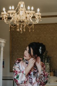 Holmewood Hall wedding photographer. Bridal suite, bridal preparations.